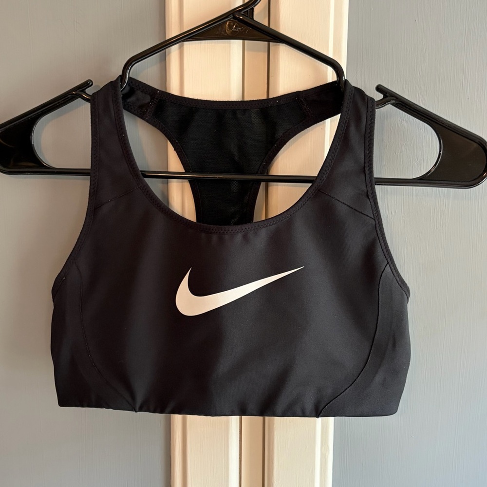 Nike Dri-FIT Sports Bra Black Racerback Mesh Back Women's S/M Gym